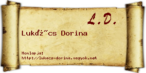 Lukács Dorina névjegykártya