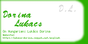 dorina lukacs business card