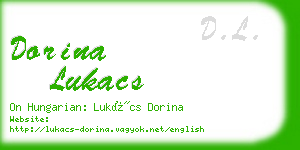 dorina lukacs business card